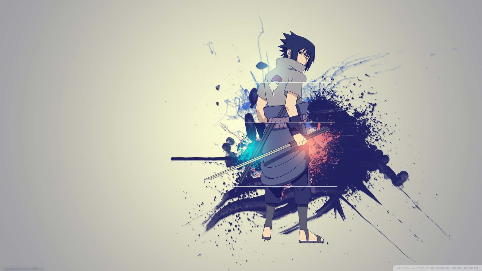 Blue-haired Sasuke Uchiha Wallpaper