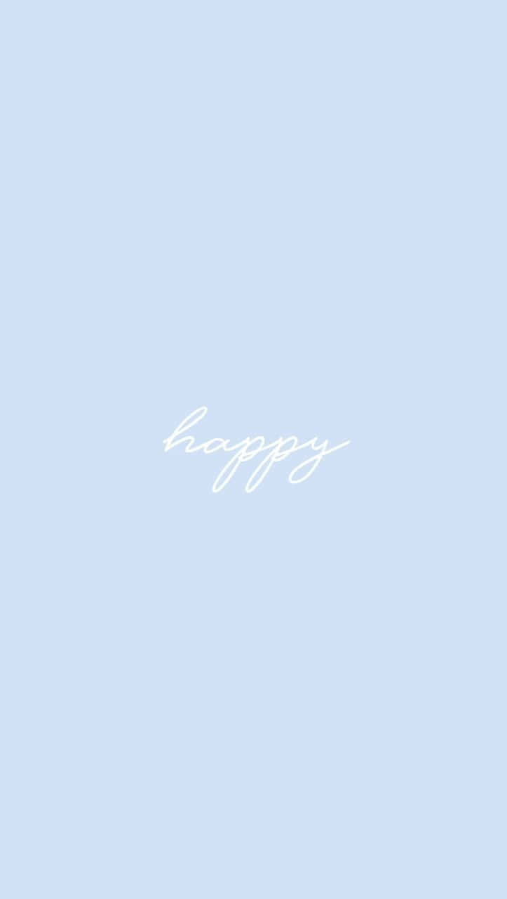 Blue Happy Aesthetic Wallpaper Wallpaper