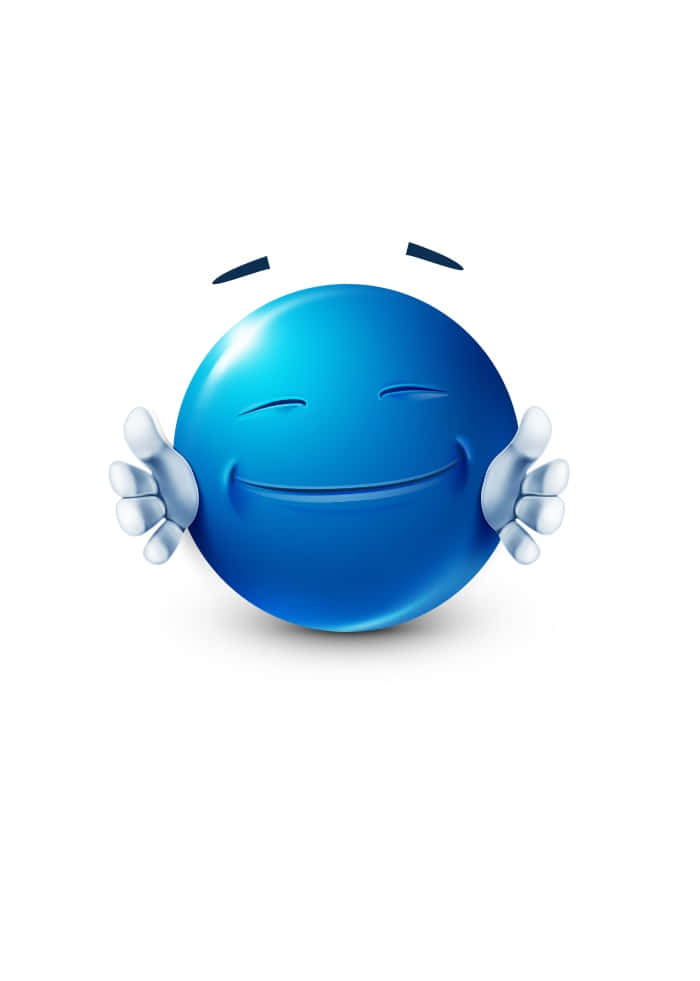 Blue Hugging Smiley Face Wallpaper