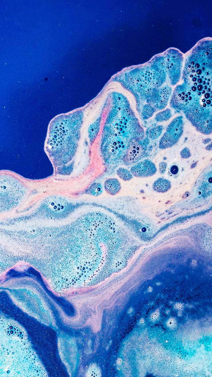 Blue Iphone Xr Pink Bathbomb Wallpaper