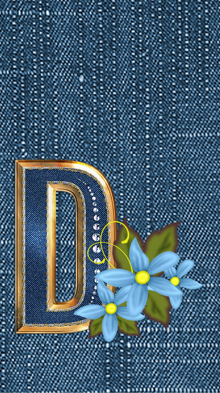 Blue Jean Aesthetic Letter D Wallpaper