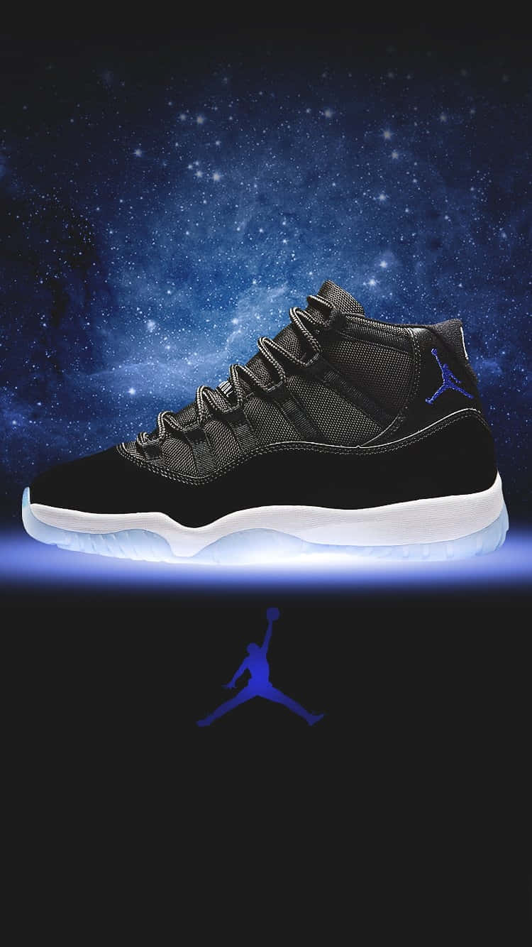 Blue Jordan 11 Space Jam Wallpaper