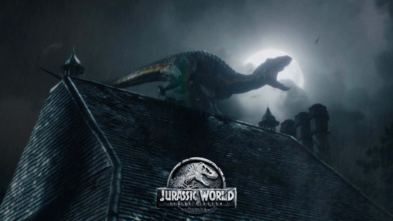 Blue Jurassic World Full Moon Wallpaper