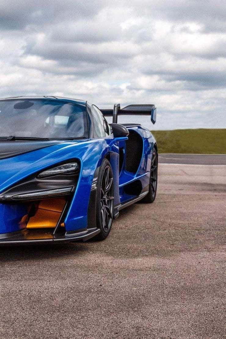 Blue Mclaren Senna Diamond Car Wallpaper