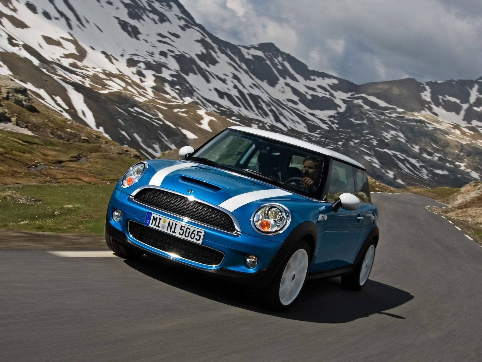 Blue Mini Cooper Wallpaper