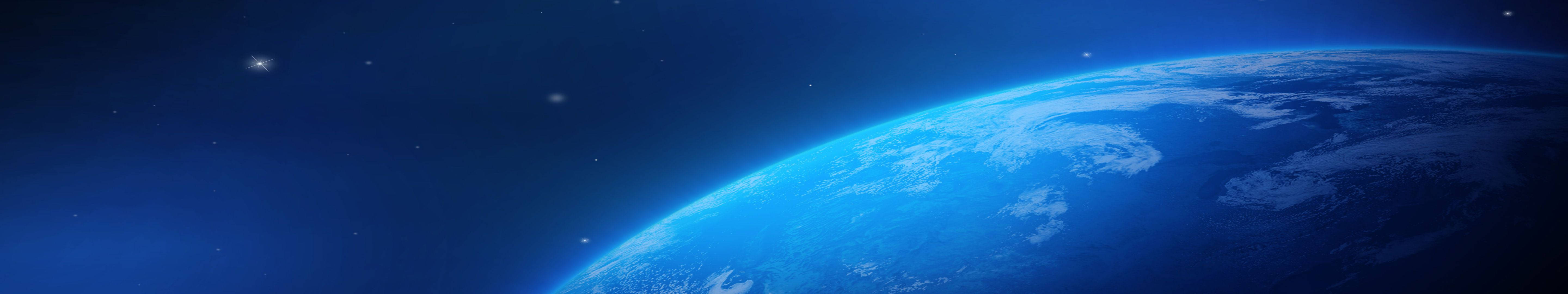 Blue Neo-futuristic Earth Wallpaper