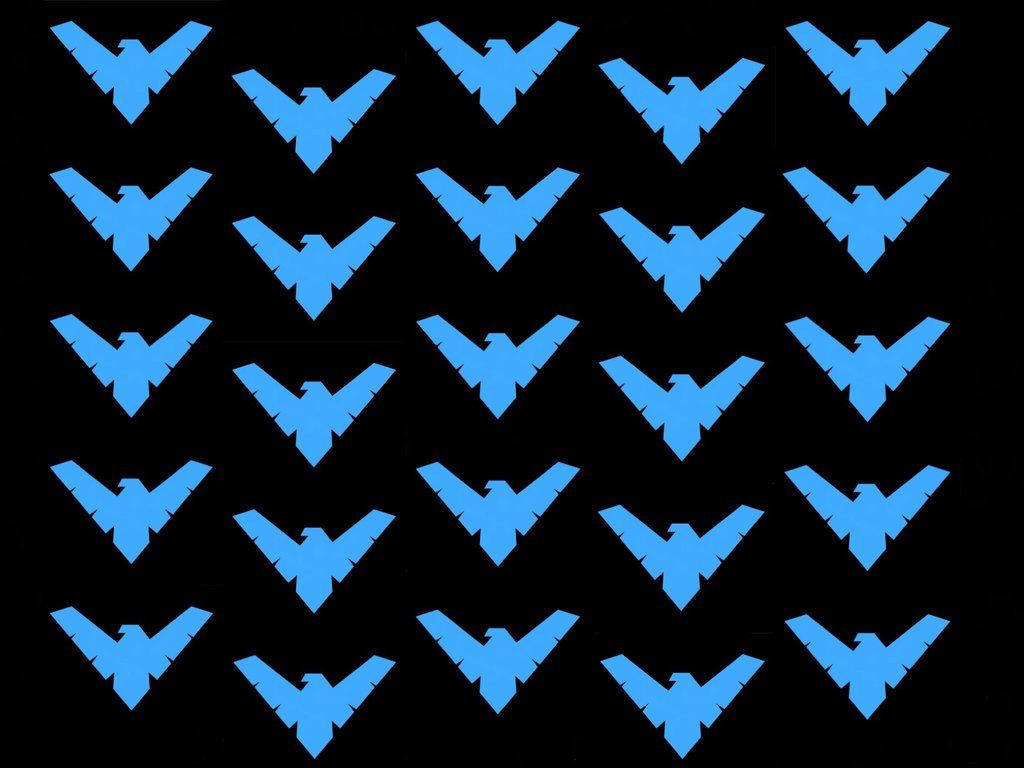 Blue Nightwing Logo Wallpaper