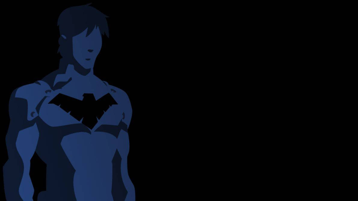 Blue Nightwing Plain Drawing Wallpaper