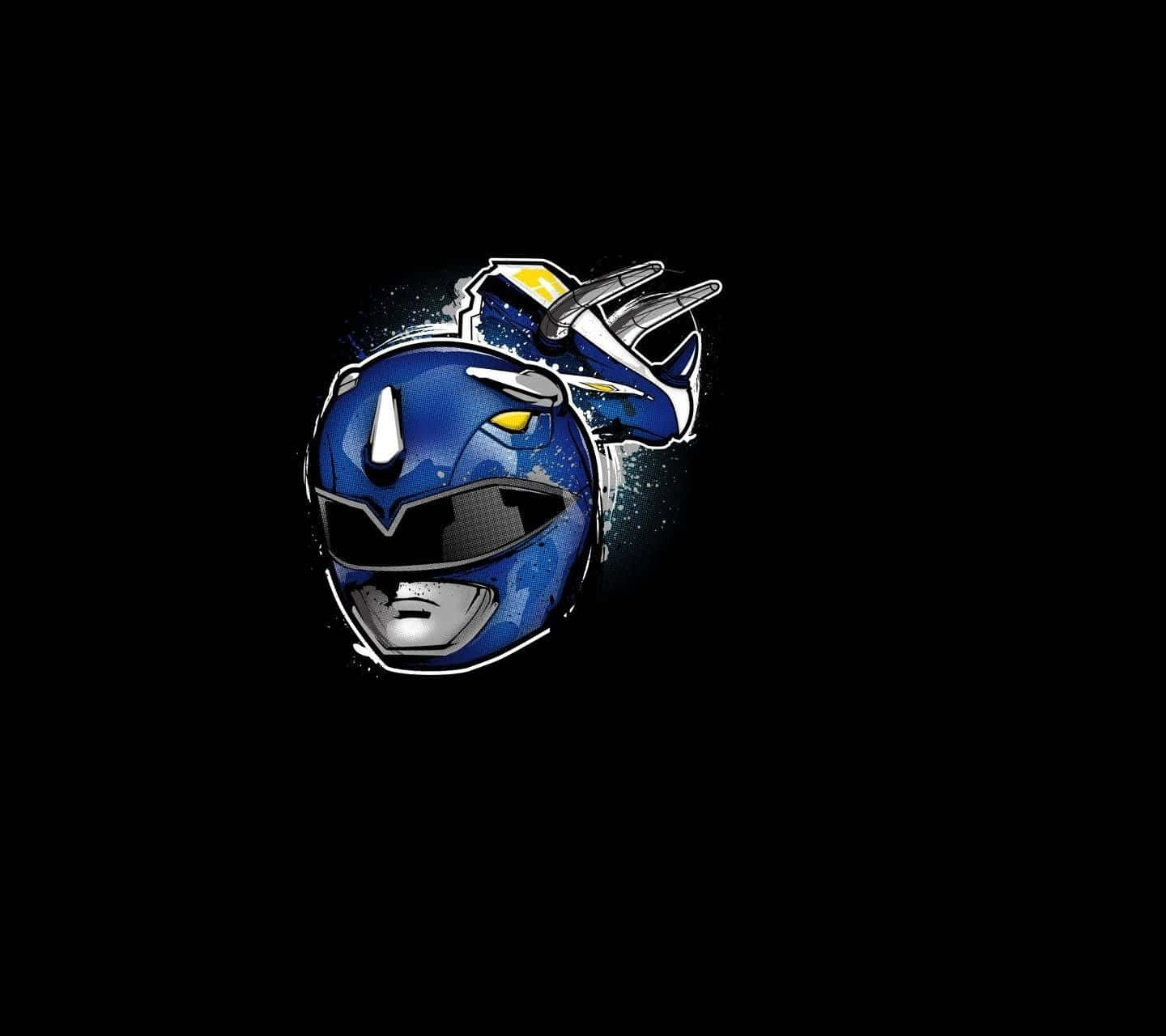 Blue Ranger Helmet Artwork Wallpaper