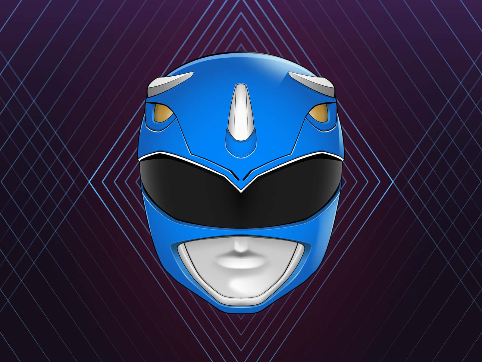 Blue Ranger Helmet Artwork Wallpaper