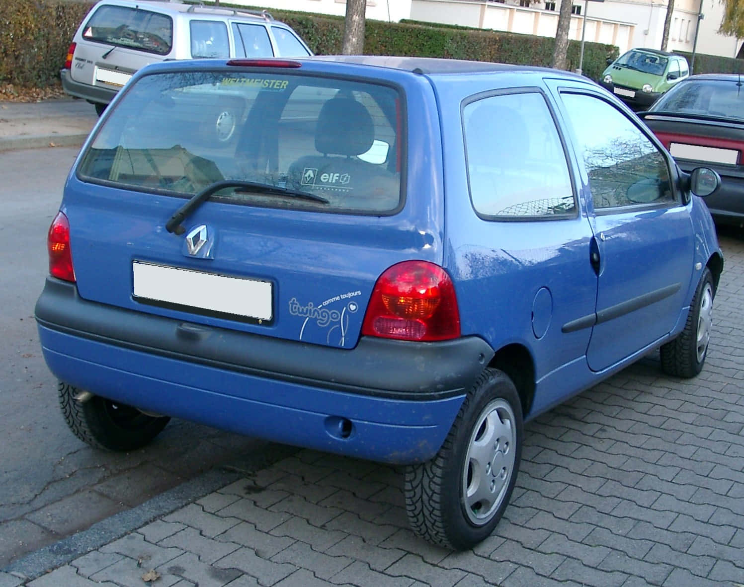 Blue Renault Twingo Rear View Wallpaper