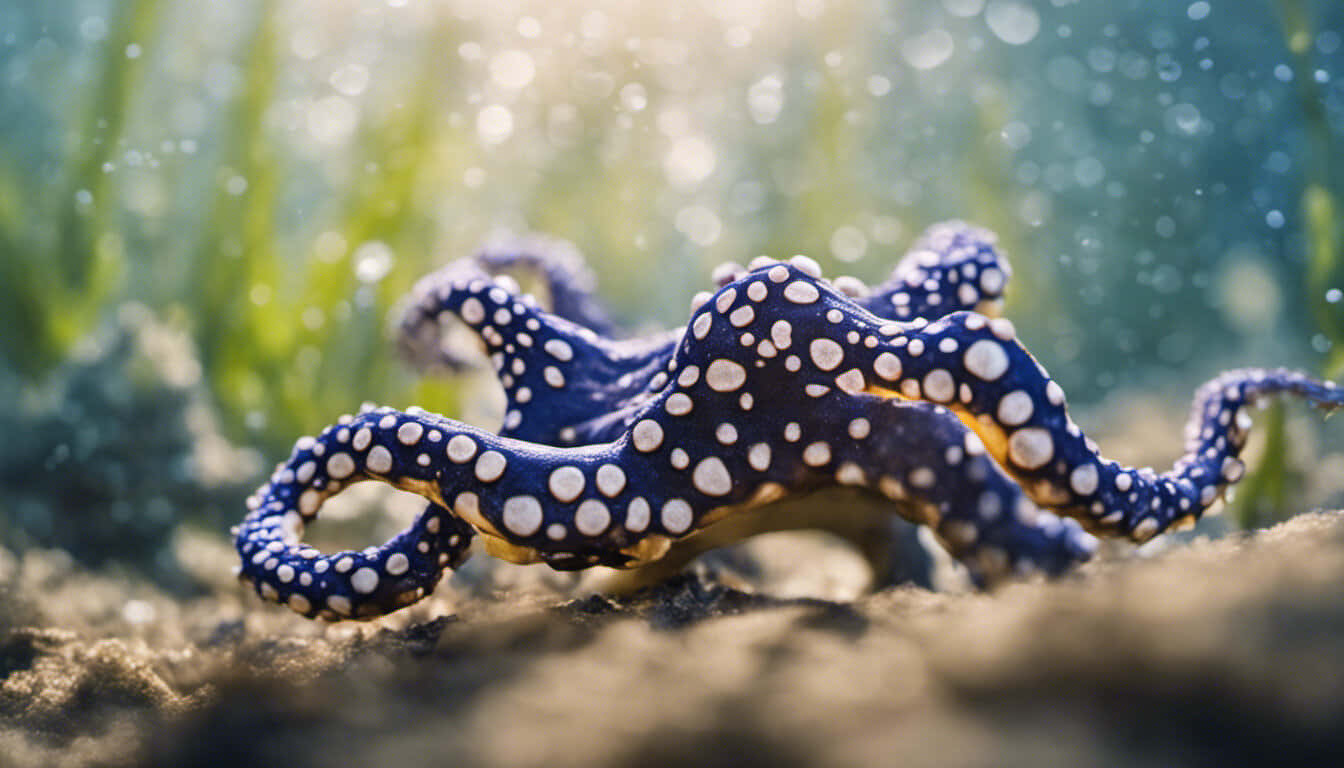 Blue Ringed Octopus Underwater Scene Wallpaper