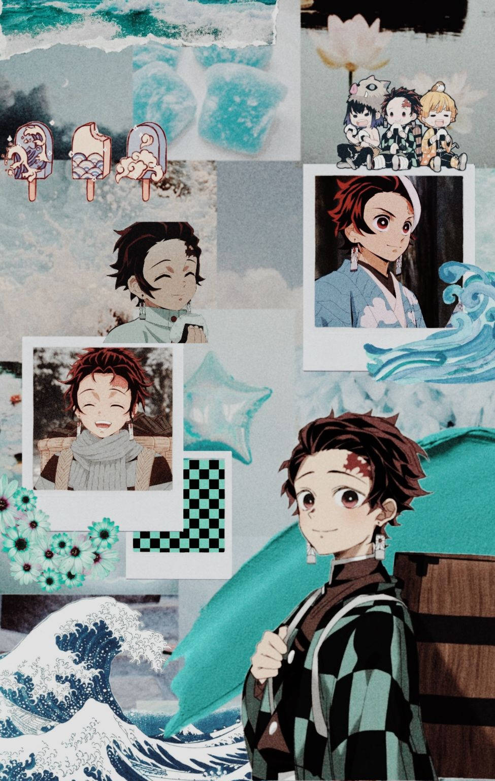 Blue Sea Tanjiro Aesthetic Wallpaper