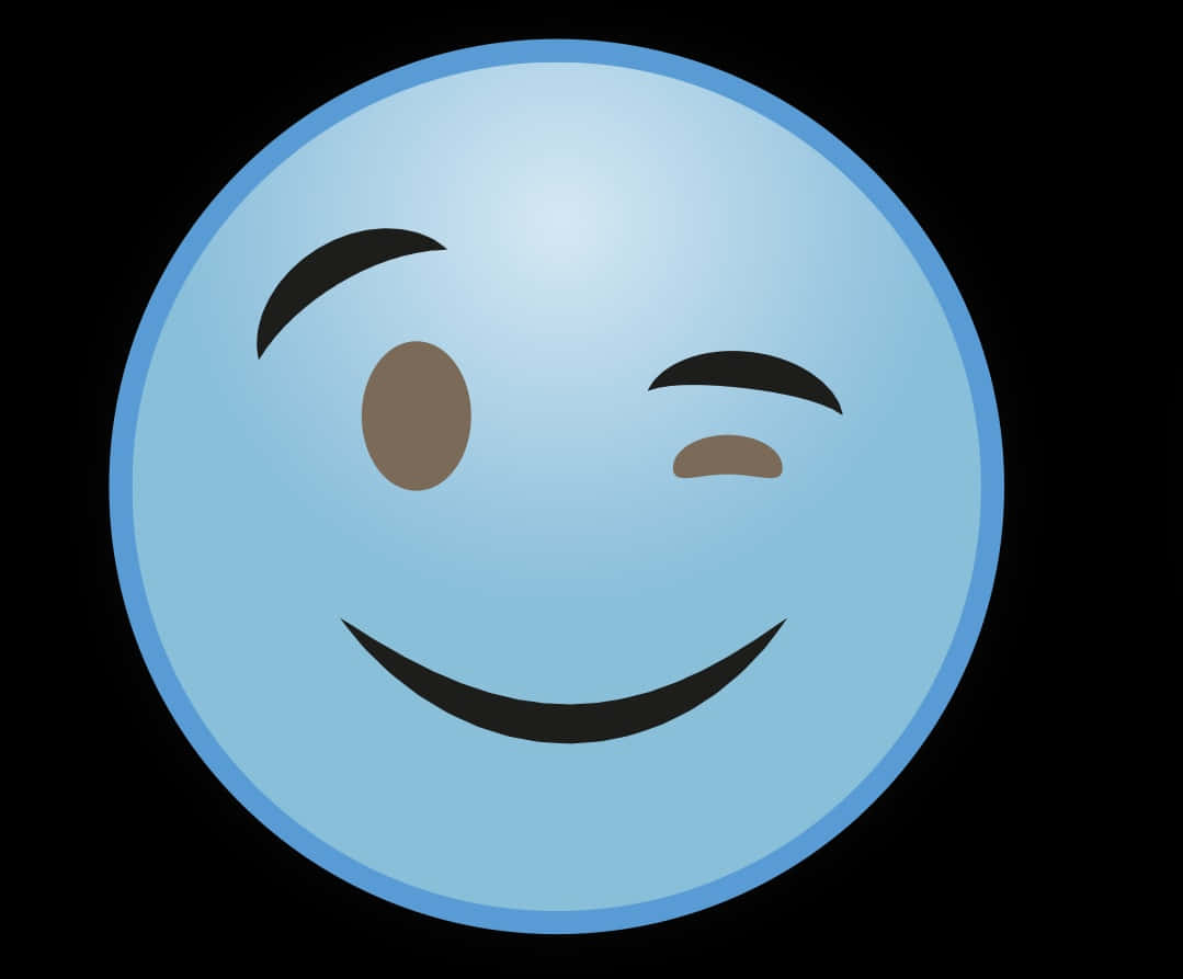 Blue Smiley Face Graphic Wallpaper