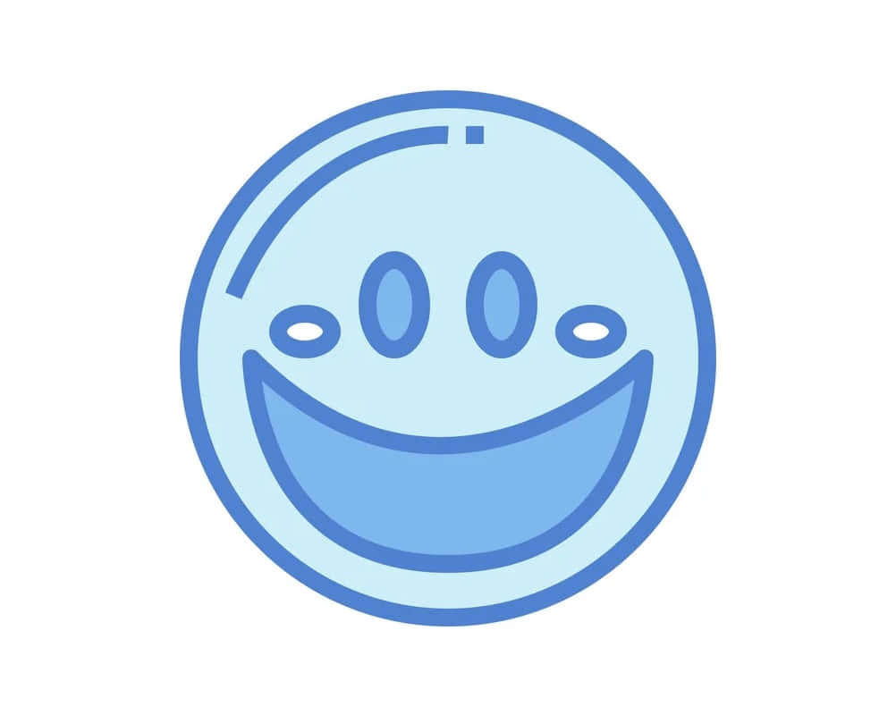 Blue Smiley Face Graphic Wallpaper