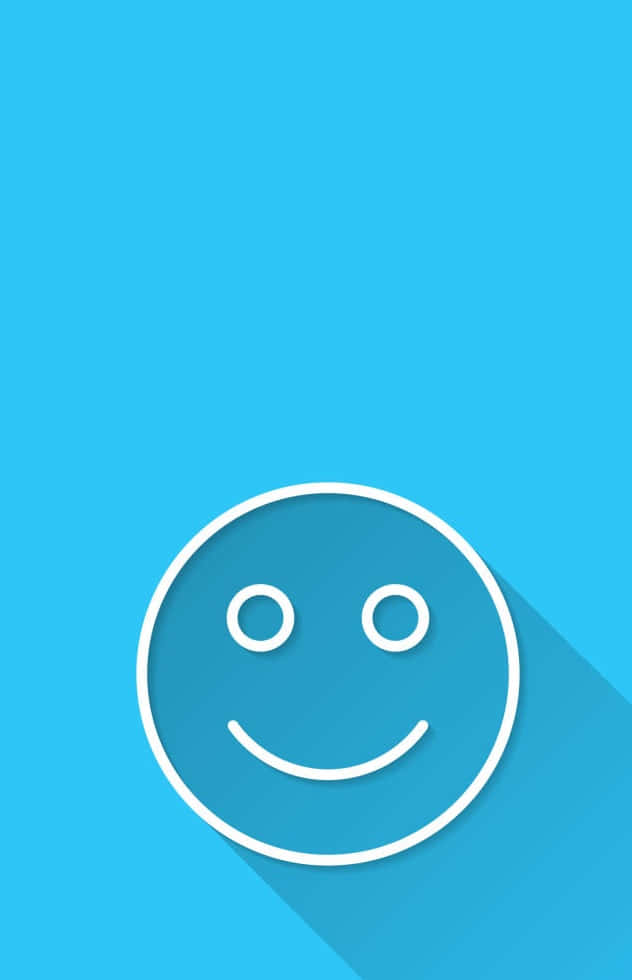 Blue Smiley Face Graphic Wallpaper