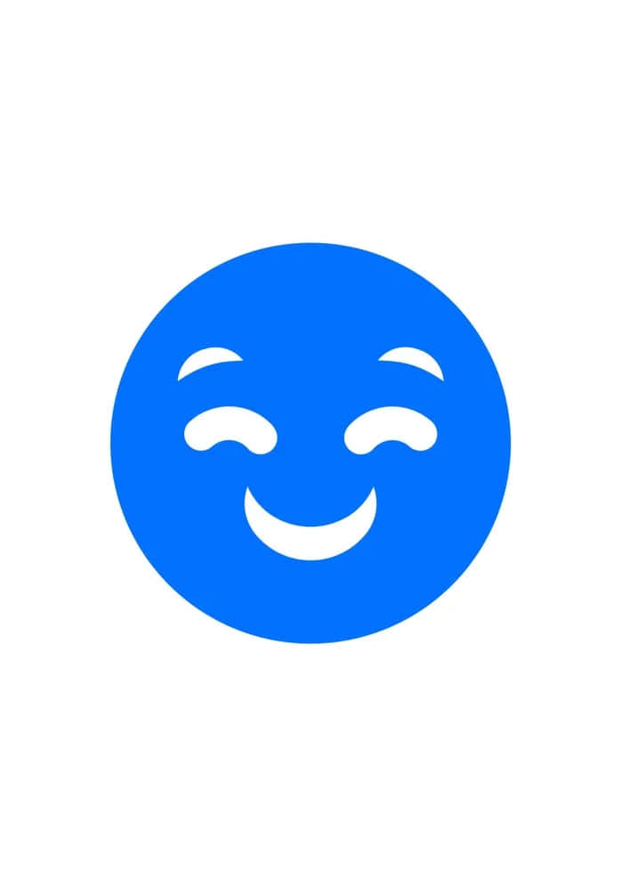 Blue Smiley Face Graphic Wallpaper