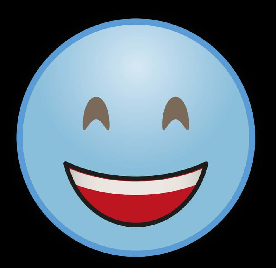 Blue Smiley Face Graphic Wallpaper