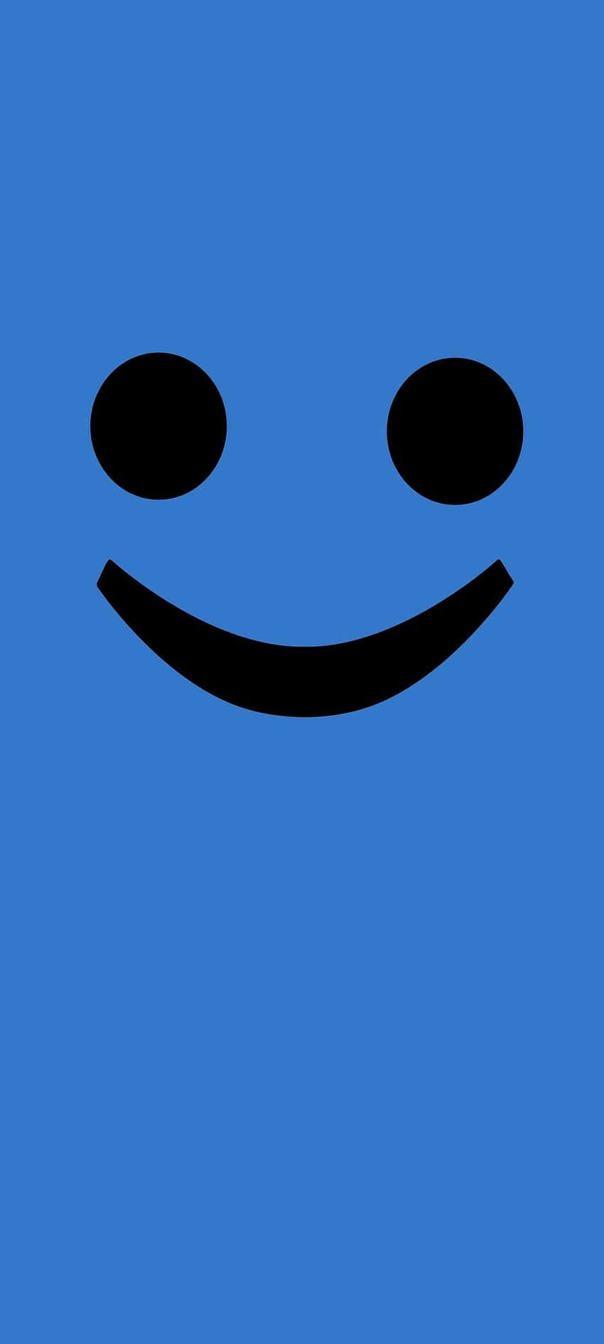 Blue Smiley Face Graphic Wallpaper