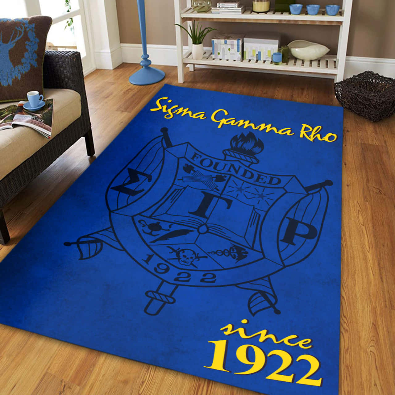 Blue Sorority Crest Carpet Wallpaper