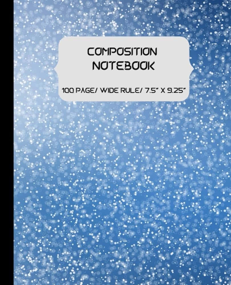 Blue Sparkle Composition Notebook Cover Wallpaper