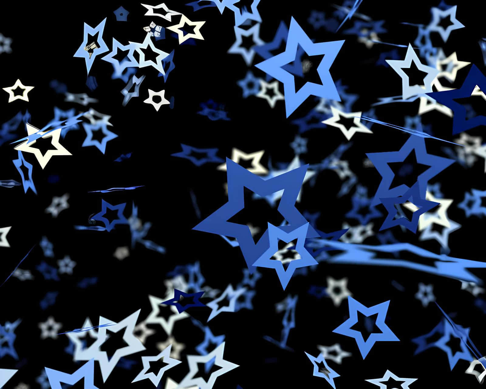 Blue Stars Abstract Pattern Wallpaper