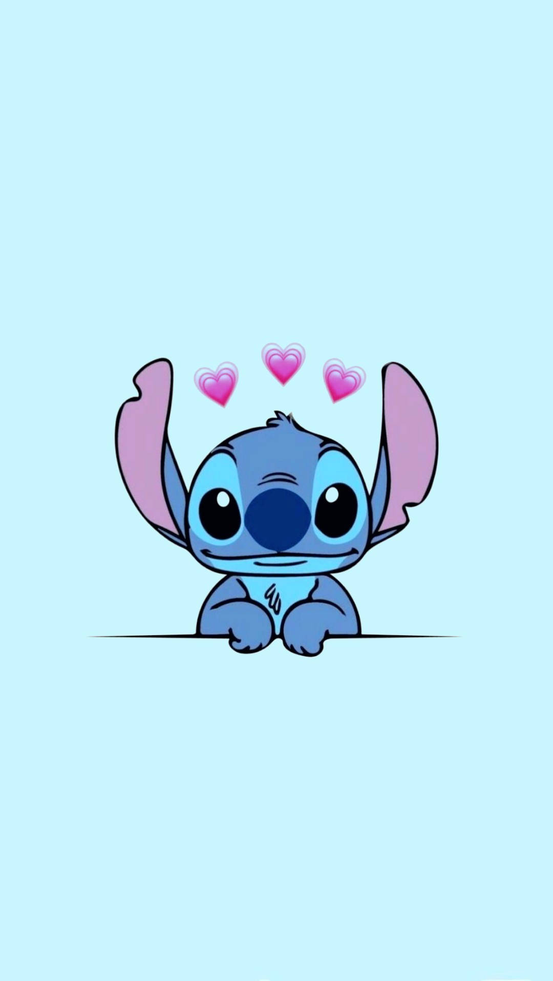 Blue Stitch Cute Iphone Wallpaper