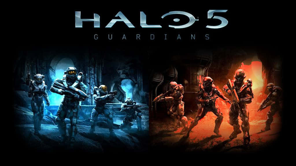 Blue Team Soldiers Ready For Action In Halo 5 Wallpaper