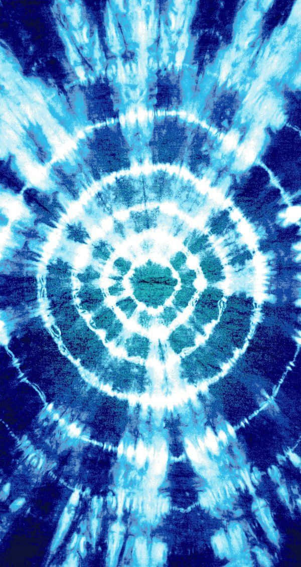 Blue Tie Dye Circular Shape Wallpaper