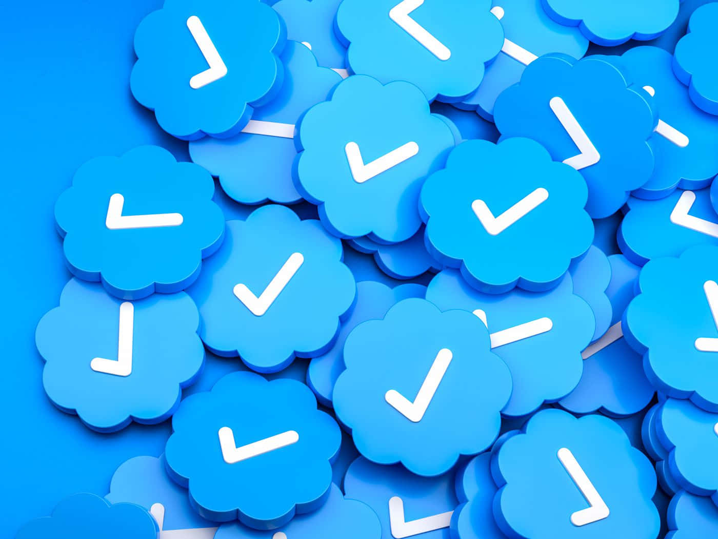 Blue Verified Badges Background Wallpaper