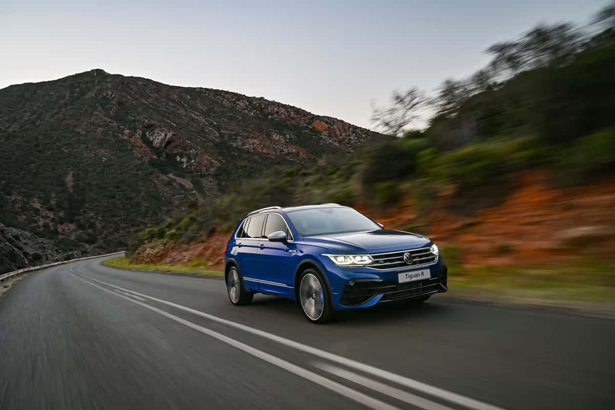 Blue Volkswagen Tiguan R Motion Wallpaper