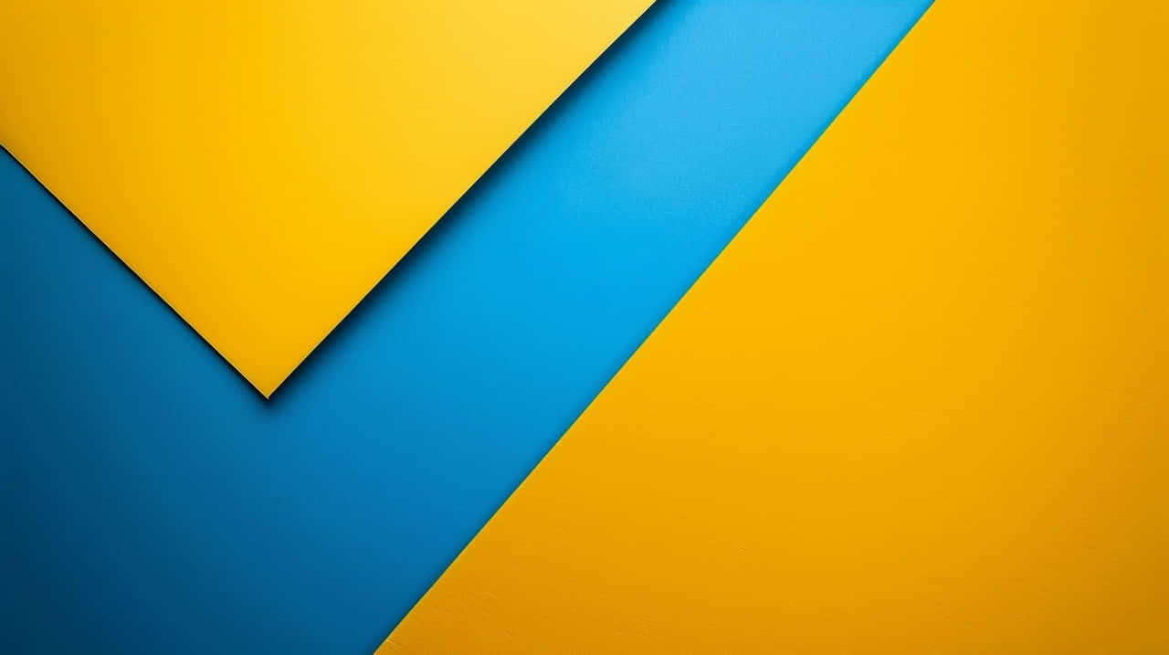 Blue Yellow Geometric Abstract Wallpaper