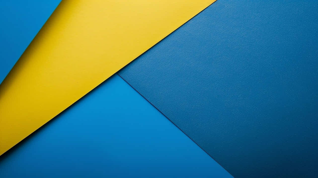 Blue Yellow Geometric Abstract Wallpaper