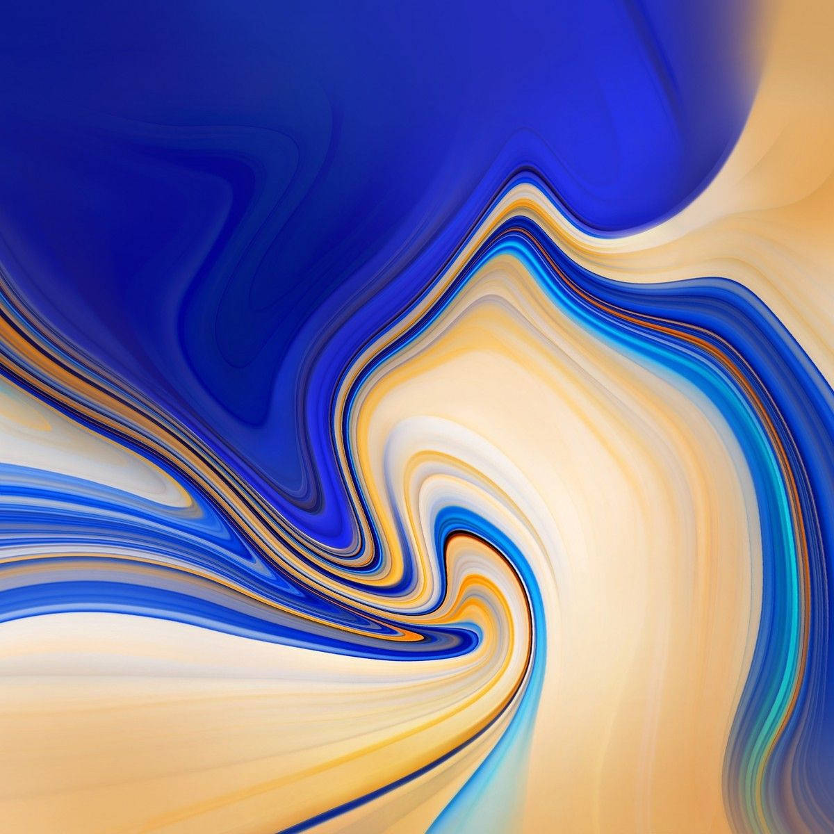 Blue Yellow Marble Samsung Wallpaper