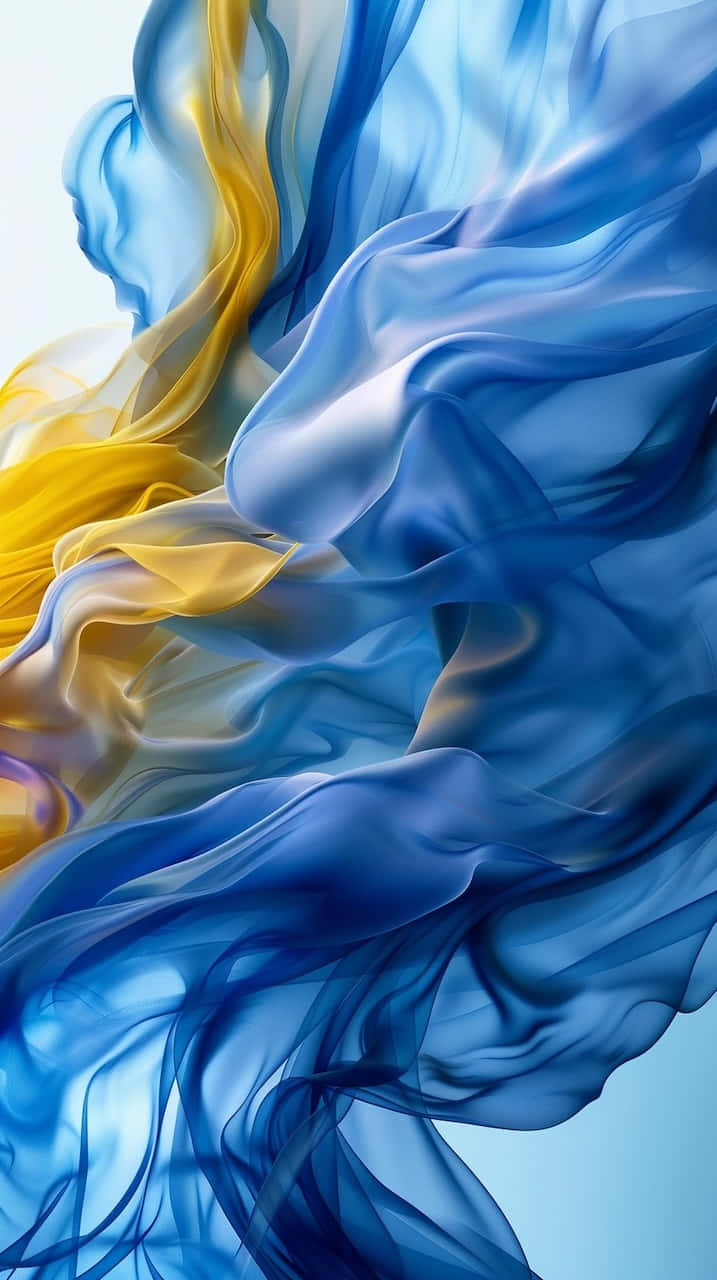 Blue Yellow Smoke Art Wallpaper