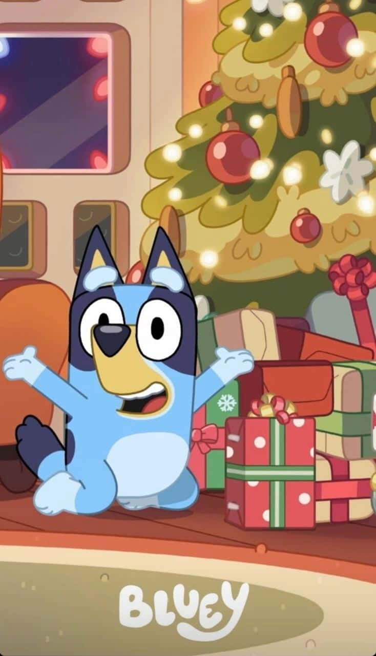 Bluey Christmas Celebration Wallpaper