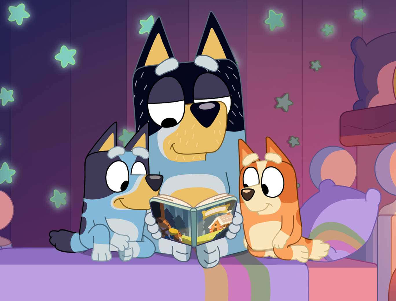 Bluey Family Storytime Wallpaper