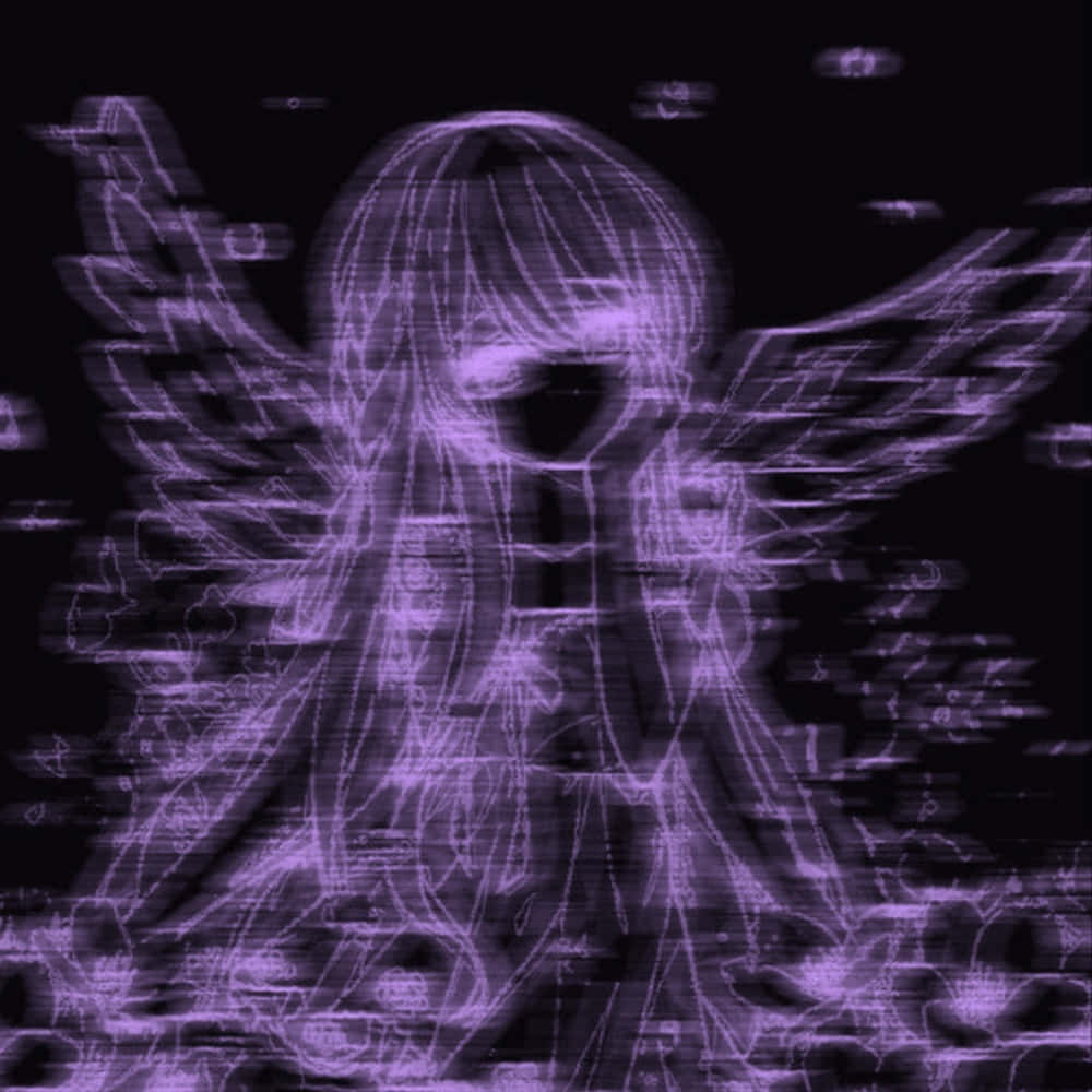 Blurry Purple Edgy Angel Pfp Wallpaper