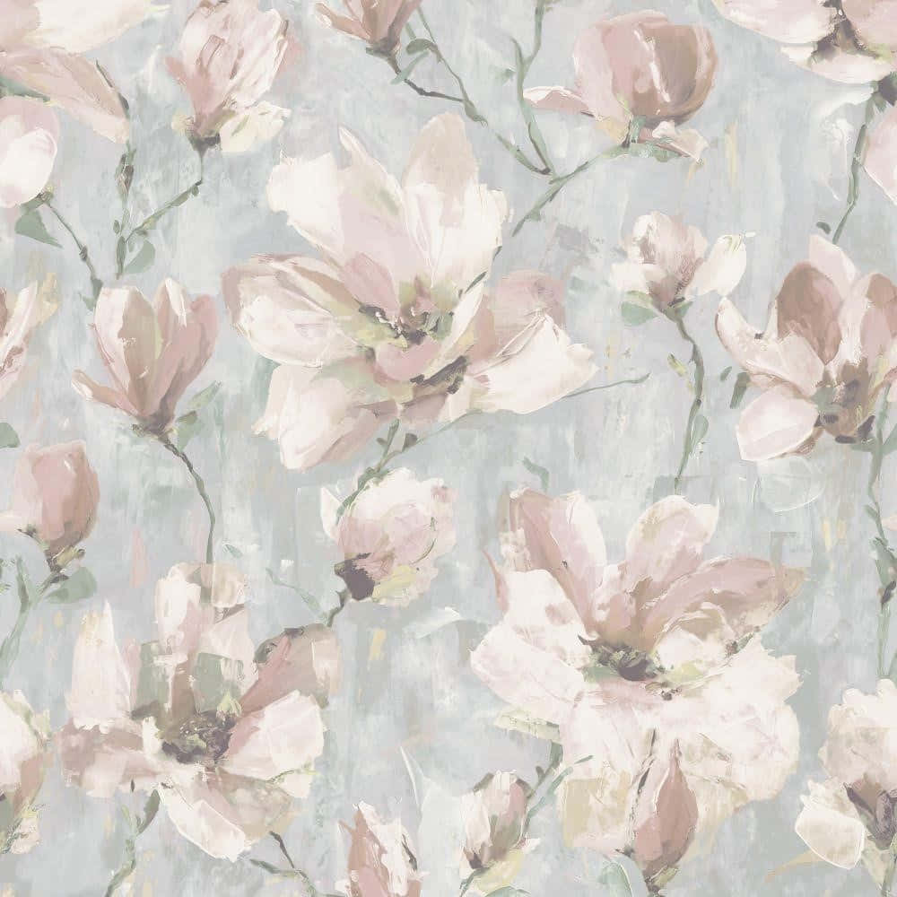 Blush Floral Pattern Background Wallpaper