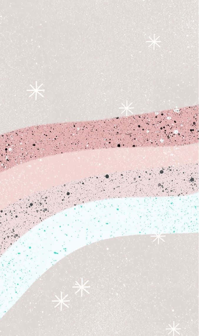 Blush Pink Sparkle Waves Wallpaper