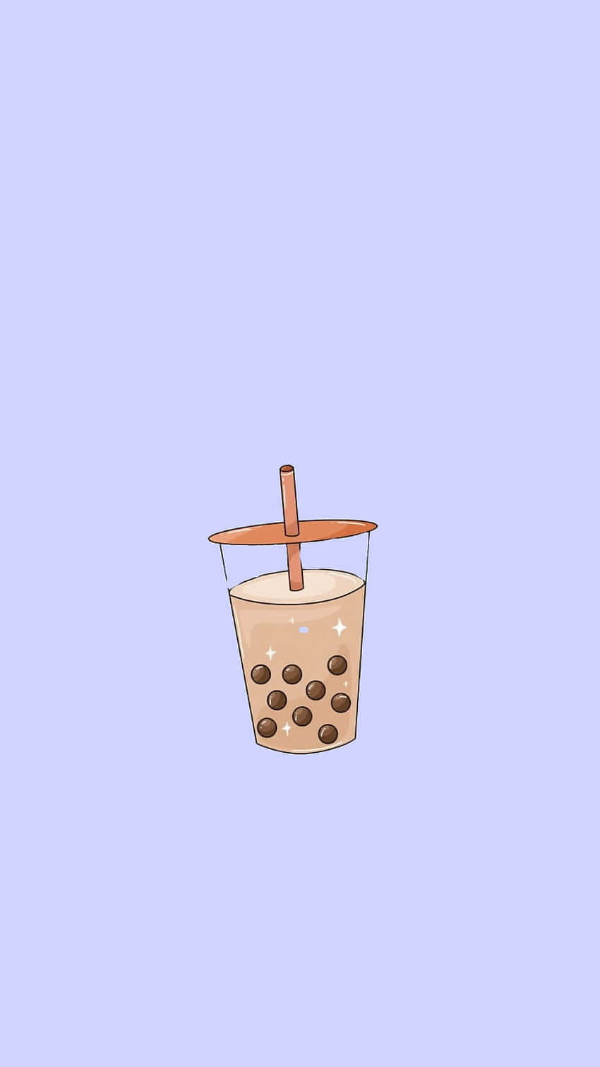 Boba Tea Cartoon Aesthetic.jpg Wallpaper