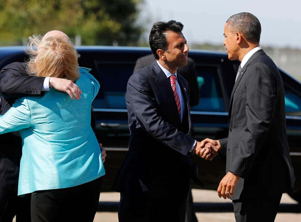 Bobby Jindal With Barack Obama Wallpaper