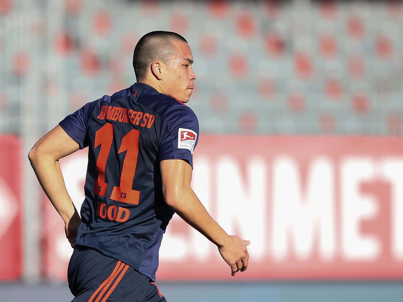 Bobby Wood In Fc Würzburger Kickers Versus Hamburger Sv Wallpaper