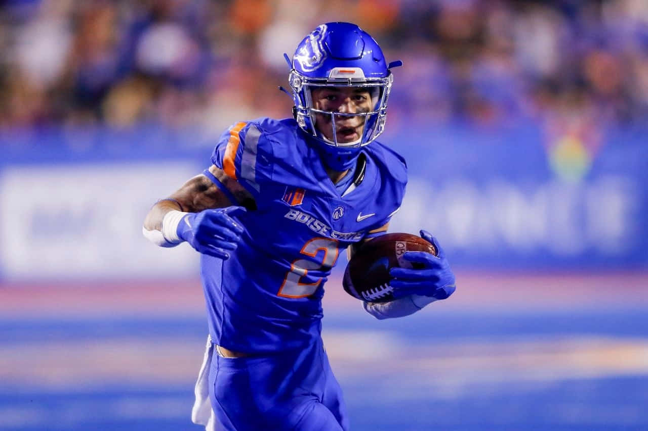 Boise State Football Player Action Shot Wallpaper