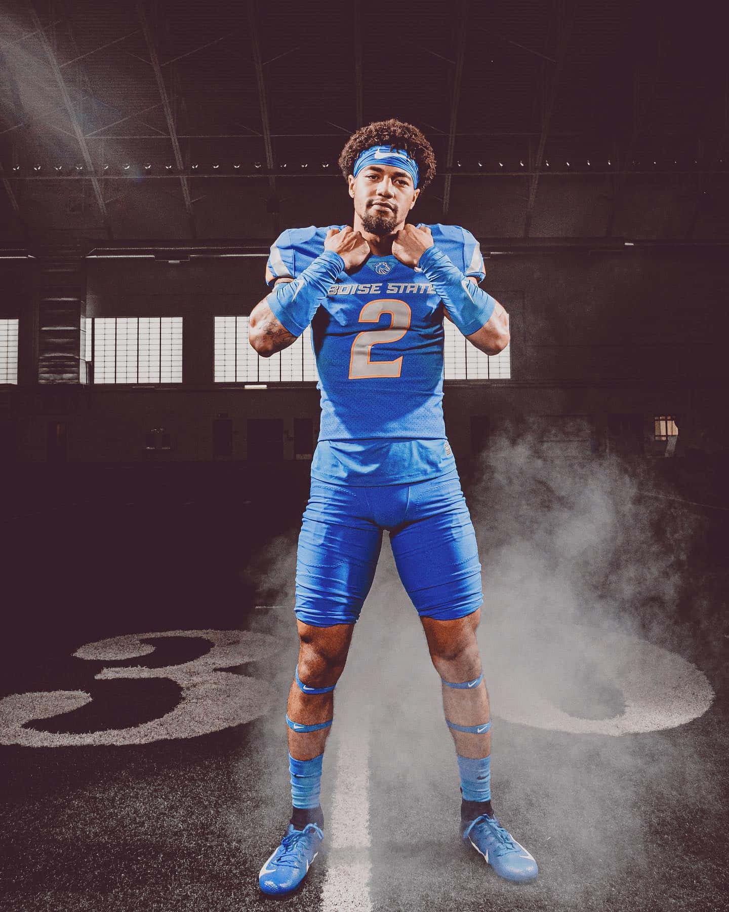 Boise State Football Player Portrait Wallpaper