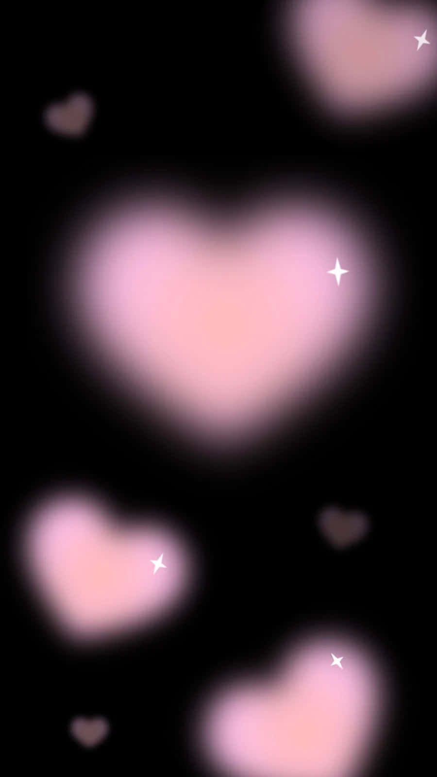 Bokeh Heartsand Stars Background Wallpaper