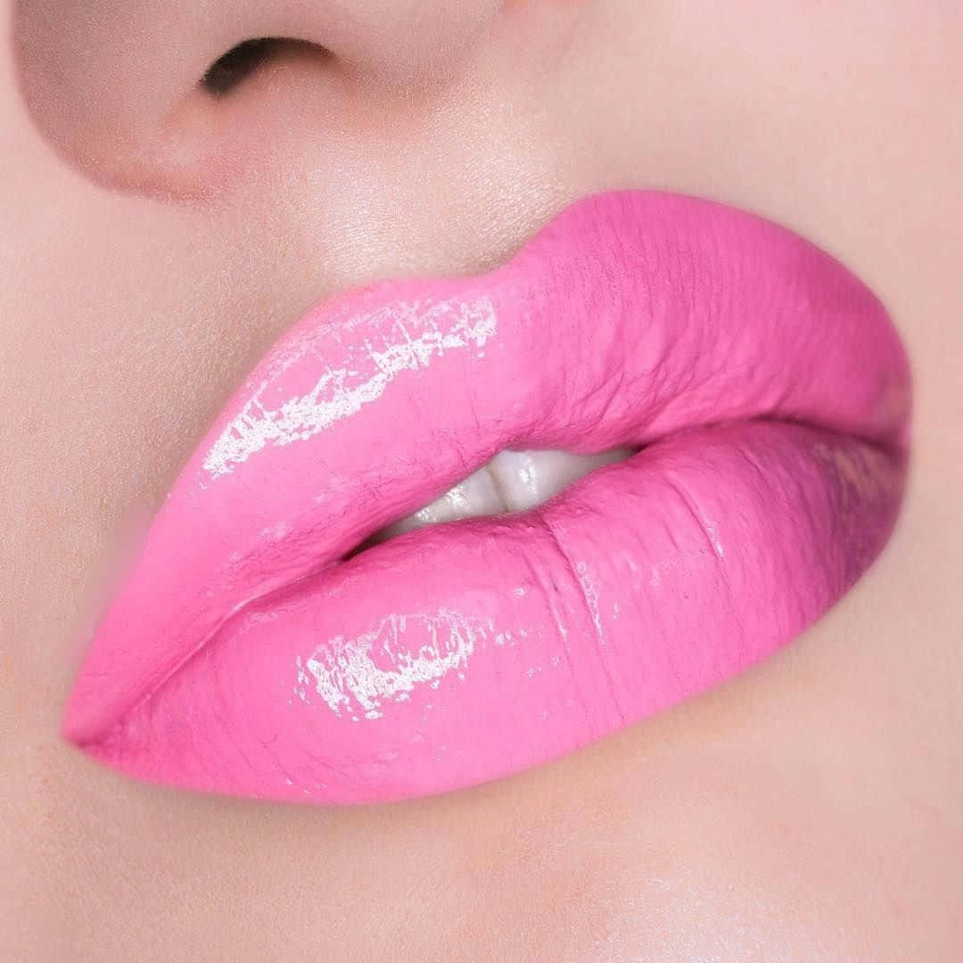 Bold And Beautiful Pink Lipstick Wallpaper