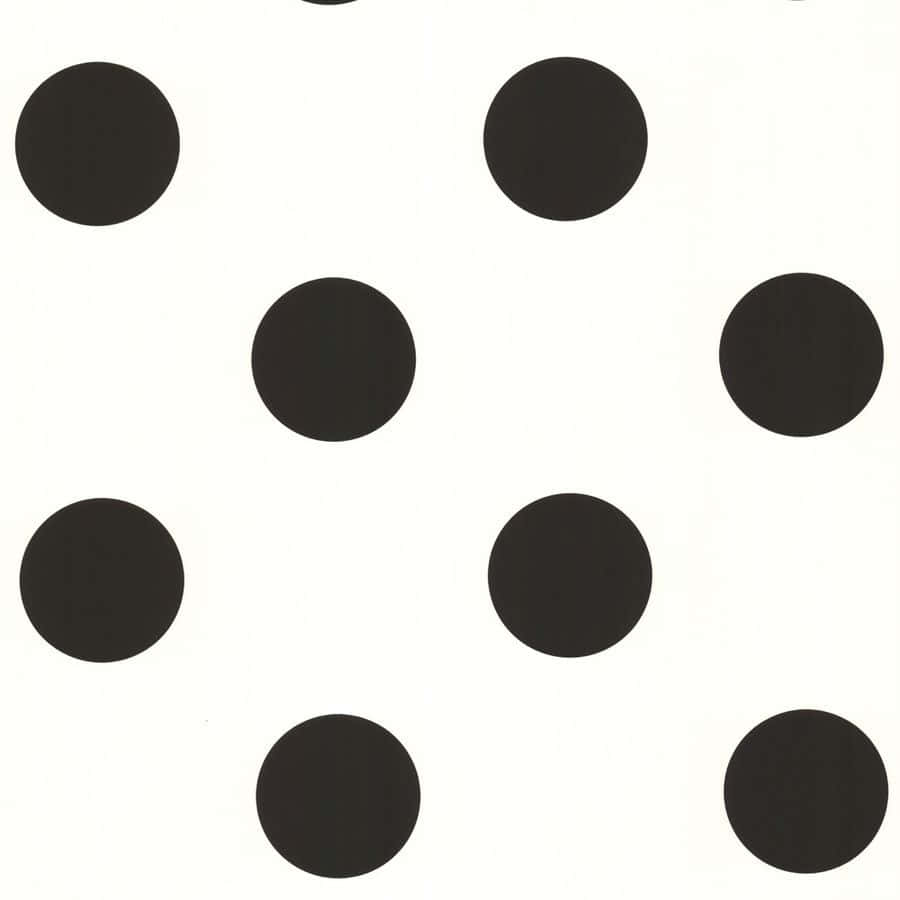 Bold And Sophisticated Black And White Polka Dots Wallpaper