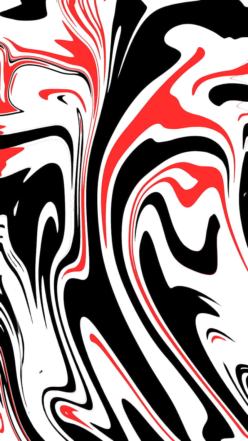 Bold Black, White, And Red Color Palette Wallpaper