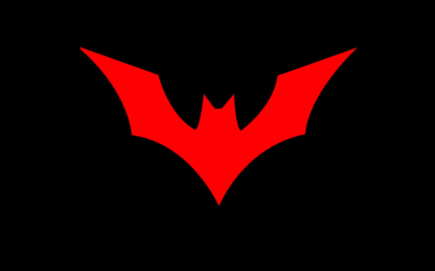 Bold Red Batman Logo On White Background Wallpaper